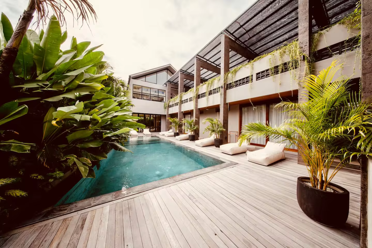Garden Studio — The largest footprint on the quiet side — a private terrace facing the garden.